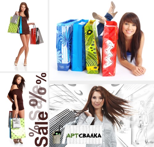 Девушка с сумками | Girl with shopping bags